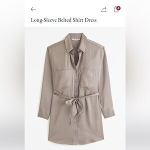 Abercrombie satin button down dress